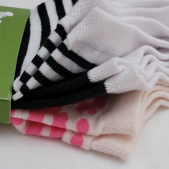 💖HP💖NWT KATE SPADE 3 Pair No Show Socks OS Trendy Pink Designer New York Funky - Picture 5 of 13